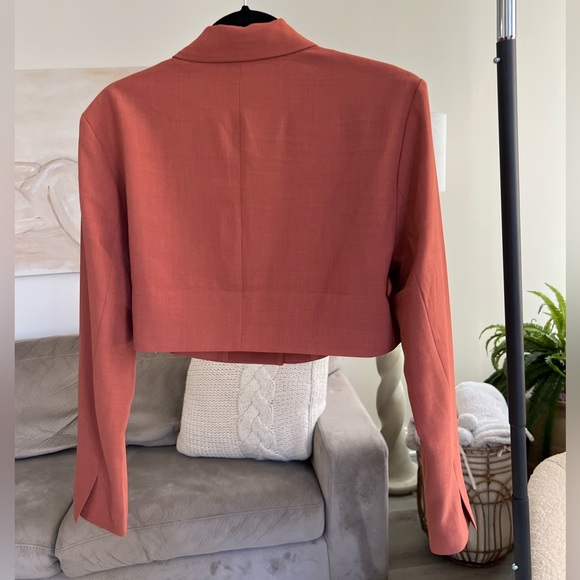 WeWoreWhat Cropped Blazer in Clay - Picture 3 of 8